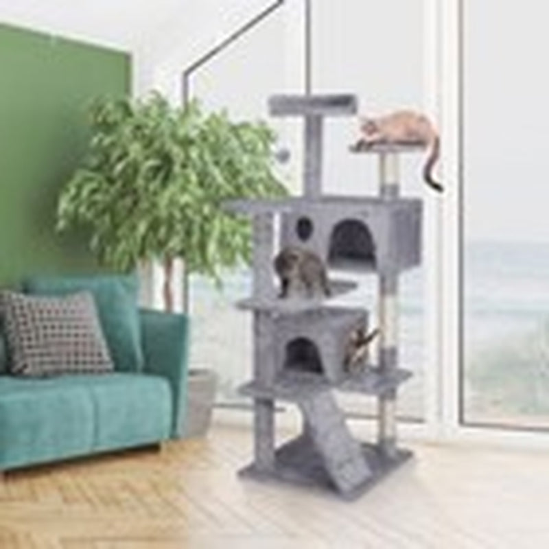 55" Multi-Level Cat Tree Tower Activity Center Playing House Condo 6 Colors