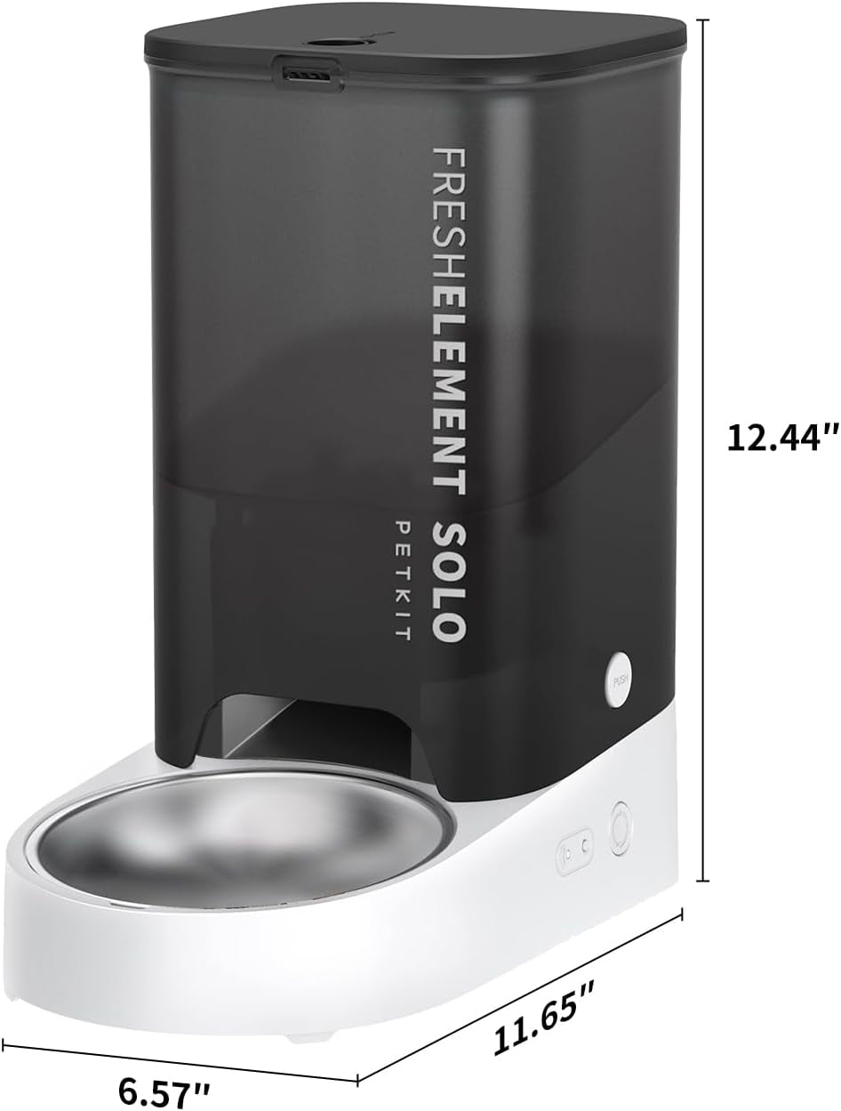 PETKIT Automatic Cat Feeder, 2.4G Wifi Automatic Dog Feeder, App Control Pet Food Dispenser with Triple Fresh-Lock System, Schedule Feeding, Food Shortage Alert, Dual Power-Charge&Battery,3L Capacity