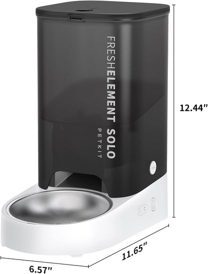 PETKIT Automatic Cat Feeder, 2.4G Wifi Automatic Dog Feeder, App Control Pet Food Dispenser with Triple Fresh-Lock System, Schedule Feeding, Food Shortage Alert, Dual Power-Charge&Battery,3L Capacity
