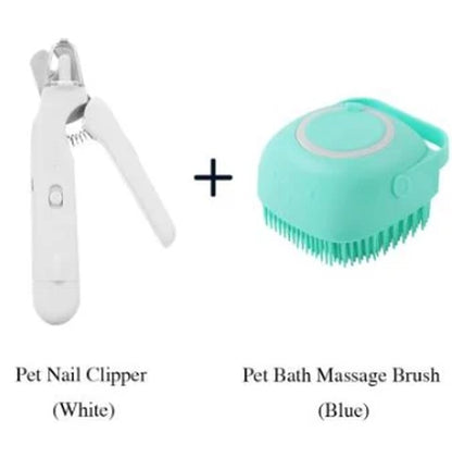 2 in 1 Pet Nail Clippers with Led Light Dog Cat Special Blood Line Scissors Multifunction Animals Paw Nail Trimmer Pet Supplies