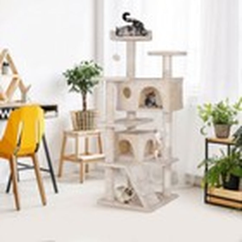 55" Multi-Level Cat Tree Tower Activity Center Playing House Condo 6 Colors