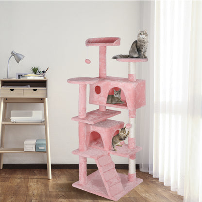 55" Multi-Level Cat Tree Tower Activity Center Playing House Condo 6 Colors