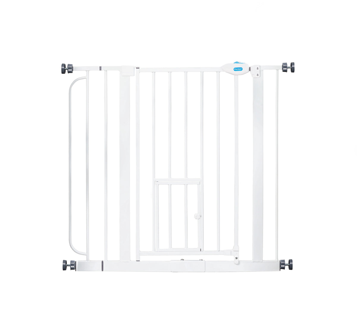 Carlson 30" Extra Tall Walk-Through Pet Gate, 29"-38.5" Wide, Small Door, White