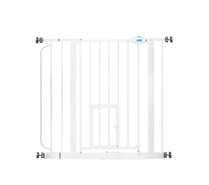 Carlson 30" Extra Tall Walk-Through Pet Gate, 29"-38.5" Wide, Small Door, White