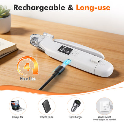 2 in 1 Dog Nail Clipper and Grinder with Lights, Quiet Pet Nail Trimmer for Large,Medium & Small Dogs Cats