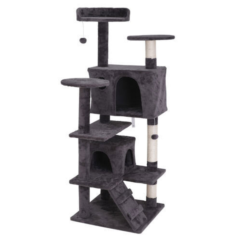 55" Multi-Level Cat Tree Tower Activity Center Playing House Condo 6 Colors