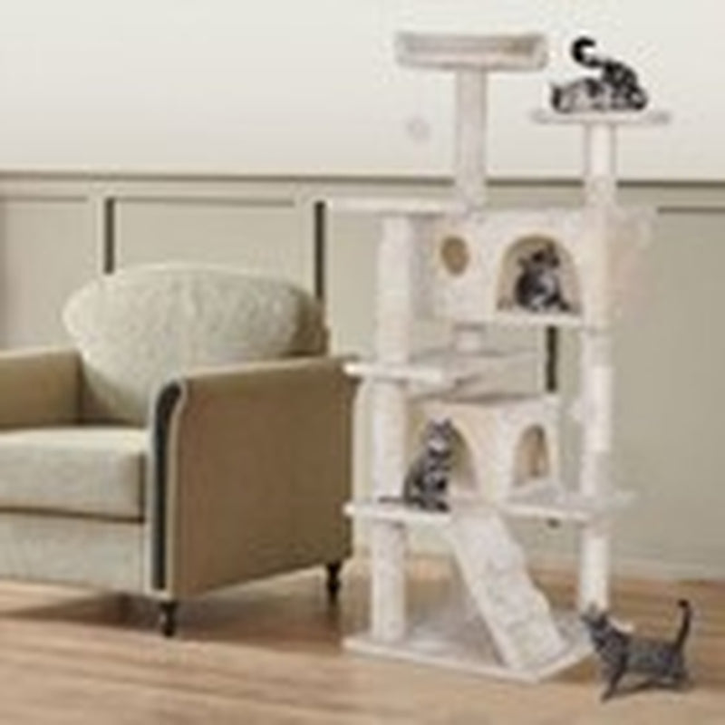 55" Multi-Level Cat Tree Tower Activity Center Playing House Condo 6 Colors