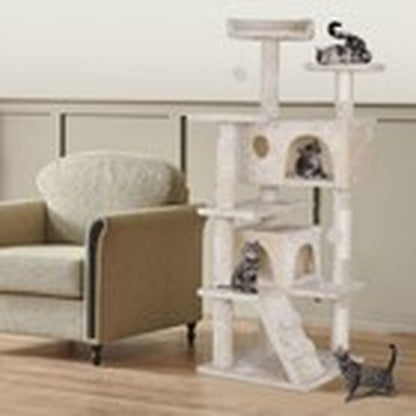 55" Multi-Level Cat Tree Tower Activity Center Playing House Condo 6 Colors
