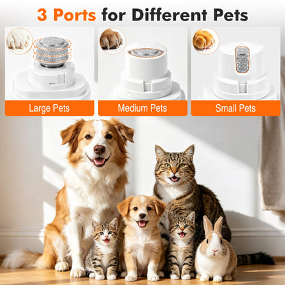 2 in 1 Dog Nail Clipper and Grinder with Lights, Quiet Pet Nail Trimmer for Large,Medium & Small Dogs Cats
