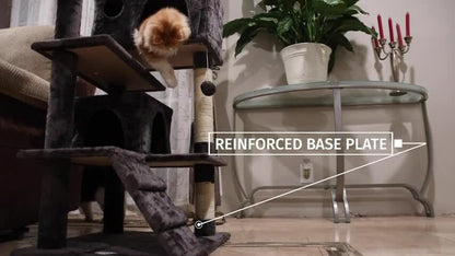 55" Multi-Level Cat Tree Tower Activity Center Playing House Condo 6 Colors
