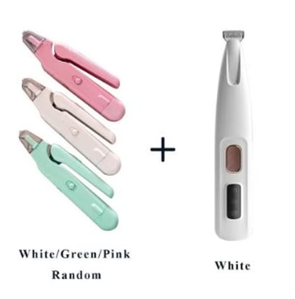 2 in 1 Pet Nail Clippers with Led Light Dog Cat Special Blood Line Scissors Multifunction Animals Paw Nail Trimmer Pet Supplies