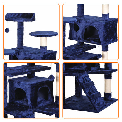 55" Multi-Level Cat Tree Tower Activity Center Playing House Condo 6 Colors