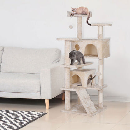 55" Multi-Level Cat Tree Tower Activity Center Playing House Condo 6 Colors